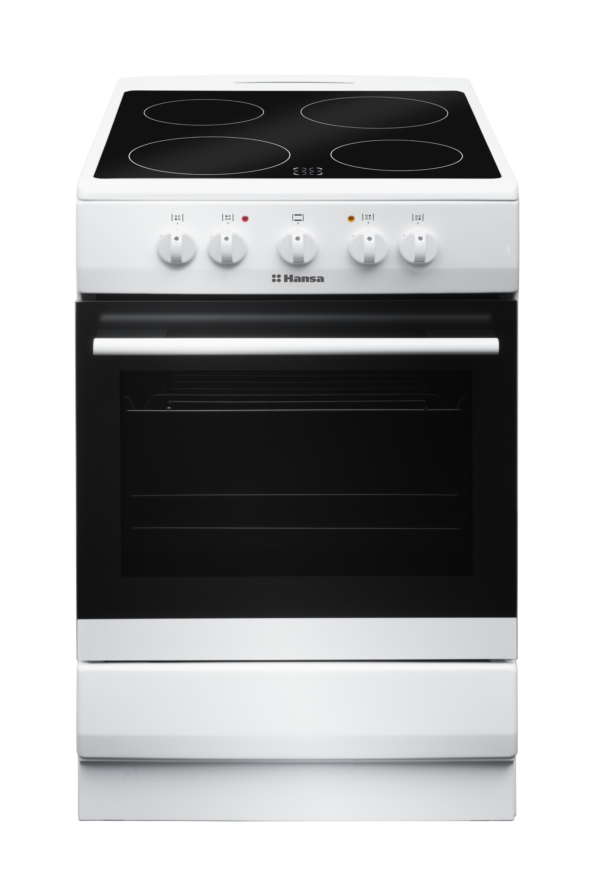 Freestanding cooker with ceramic hob