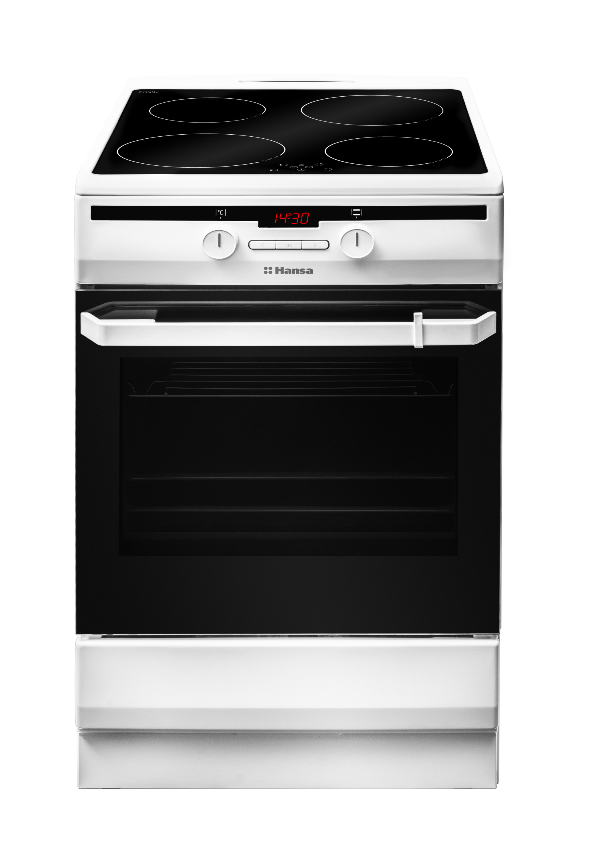Freestanding cooker with induction hob